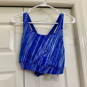 NWT. Sports Illustrated spots bra. Blue and white. Medium.